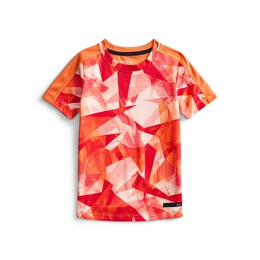 Athletic Works Boys' Print Performance Tee with Short Sleeves, Sizes 4-18 & Husky