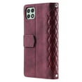 thumbnail image 6 of Wallet Case for Samsung Galaxy A12 5G (6.5 Inch), Diamond Lattice Texture Shockproof Crossbody Flip Case with Kickstand Magnetic Card Slots Wrist Strap Cover for Samsung Galaxy A12 5G,Winered, 6 of 12
