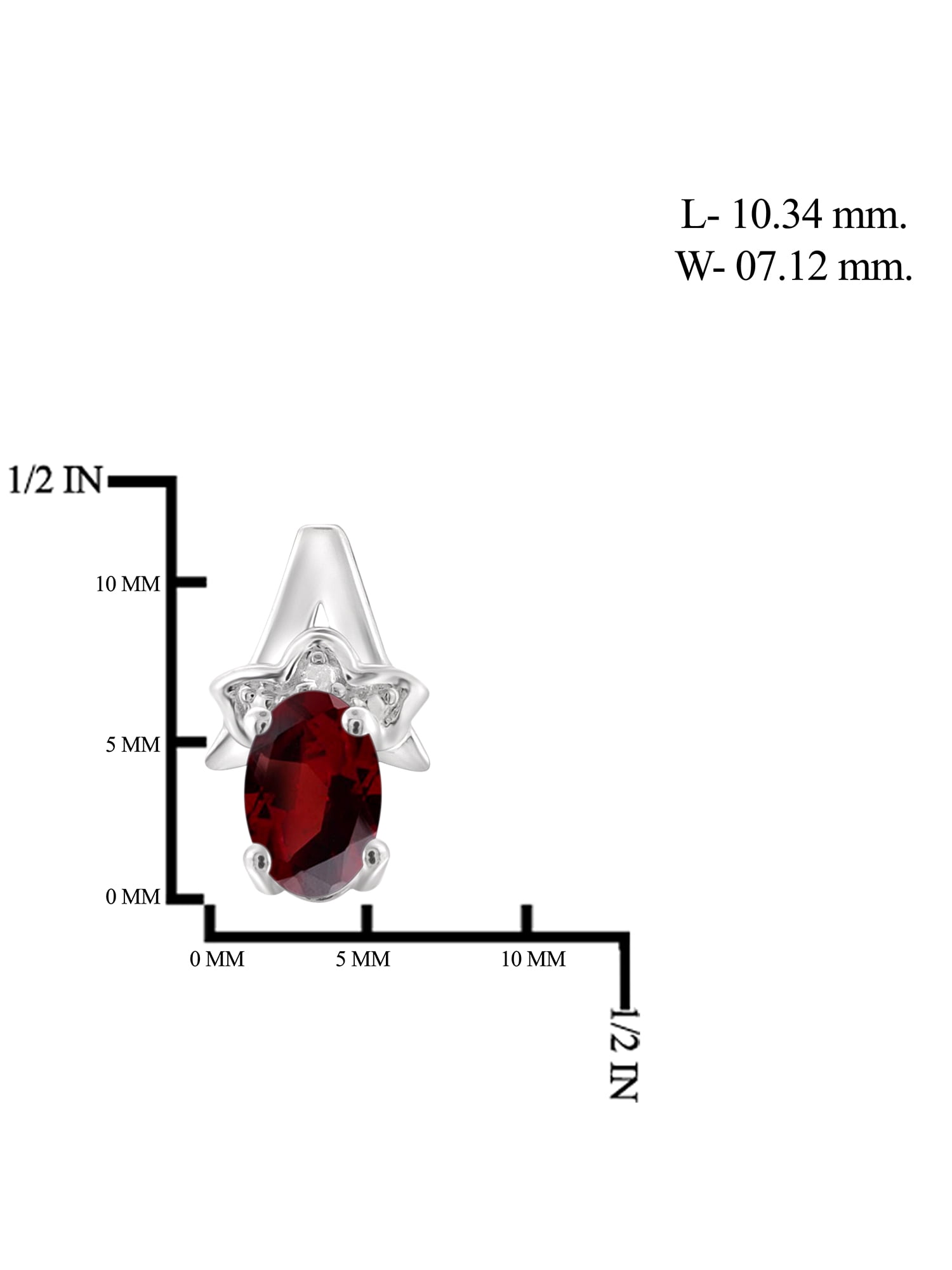 JewelersClub 1.20 CTW Garnet Stud Earrings – Sterling Silver (.925)| Hypoallergenic Studs for Women - Oval Cut Set with Push Backs