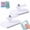 2pc White, variant on No-Touch Snap Grip Mini Mop, Handheld Flat Mop with Built-in Scraper, Strong Clamp for Paper Towels & Wipes, ABS Compact Cleaning Tool for Kitchen Bathroom Glass Home Surface