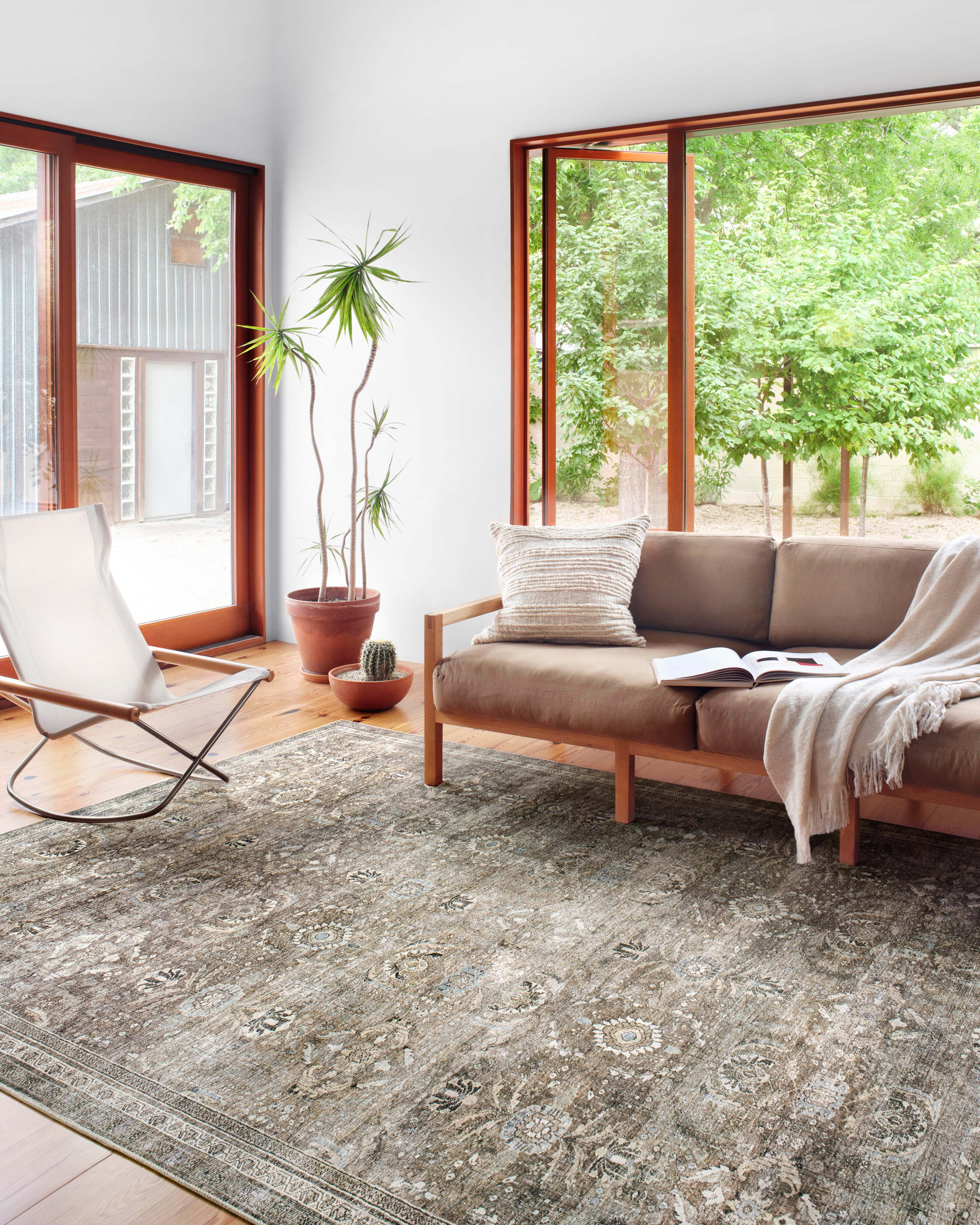 Loloi Layla LAY-13 Printed Antique / Moss Oriental Area Rug 7'-6" x 9'-6"