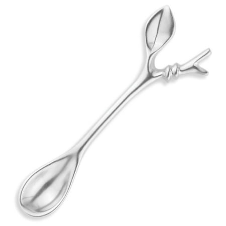 Decorative Silverplate Spoon - Blue Leaves