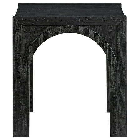 Steve Silver Fitzgerald Transitional 20 inch Square End Table with Shelf, Black