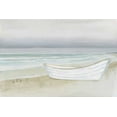 thumbnail image 2 of Wiens, James 32x23 Gold Ornate Wood Framed with Double Matting Museum Art Print Titled - Serene Seaside with Boat, 2 of 4