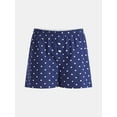 thumbnail image 5 of No Boundaries Sleepwear Cotton Boxer Shorts, 3'' Inseam, Women’s, 5 of 5