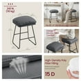 thumbnail image 5 of LEDREM Set of 2 Counter Height Bar Stools, 25.6" Kitchen Island Stools with Plush Cushion & Metal Sled Base, Easy Assembly, Slate Gray, 5 of 6