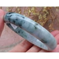 thumbnail image 6 of Certified Hand Carved Green 100% Natural Myanmar Burma Grade A JADE Jadeite Circle Round Bangle Bracelet 58mm, 6 of 11