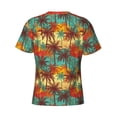 thumbnail image 6 of Vsdgher Colorful Hawaii Palms Print Men's Dry Fit Mesh Athletic Shirts Moisture Wicking Tennis T-Shirt Tops, 6 of 9
