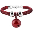 thumbnail image 1 of Collier Réglable pour Chat, Collier pour Animaux de Compagnie Collier en Nylon avec Chaîne d'Extension avec Cloche pour Petits Chiens et Animaux de Compagnie, Rouge, 1 of 9