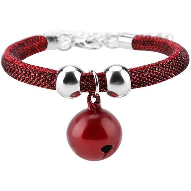 Collier pour Chat Style Pets, Collier pour Chat Ajustable avec Clochette, Colliers pour Animaux Faits à la Main pour Minou, Chaton, Chiot, 1 Taille Convient à A