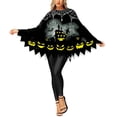 thumbnail image 2 of Hvyesh Women’s Web Poncho Bat Vampire Halloween Costume Adults Spider Black Cosplay Dress up Cape, 2 of 5