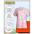 thumbnail image 3 of COCO BRANDS Womens Scrubs - Peanuts Snoopy V-Neck Scrub Medical Uniform Scrub Top for Women (S-2XL), 3 of 7