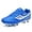 Blue Long, variant on Woobling Kids Athletic Shoe Round Toe Sport Sneakers Comfort Soccer Cleats Lightweight Football Sneaker Outdoor Non Slip Lace Up Black Long 3Y
