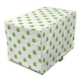 thumbnail image 1 of Frog Dog Crate Cover, Vintage Repetitive Pattern of Frog Drawings Top View on Plain Background, Easy to Use Pet Kennel Cover for Medium Large Dogs, 35" x 23" x 27", White and Lime Green, by Ambesonne, 1 of 6