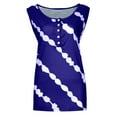 thumbnail image 5 of Jacenvly Striped Tank Tops for Women Fashion Casual Printing Pullover Sleeveless T-Shirt Buttton Blouse, 5 of 7