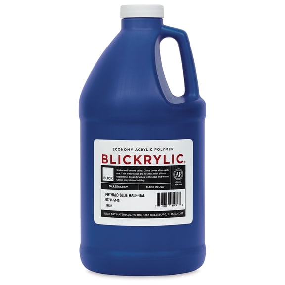 Blickrylic Student Acrylics - Phthalo Blue, Half Gallon