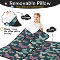 thumbnail image 3 of Colorful Butterfly Pattern Teens Toddler Nap Mat with Pillow, Sleeping Mat Bag for Preschool Daycare 50"x20", 3 of 6