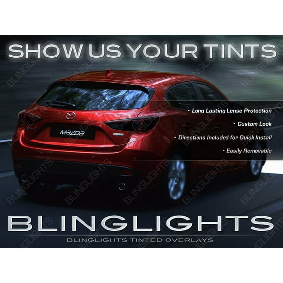 For Mazda3 Tinted Taillamps Smoked Taillights Overlays Film Kit