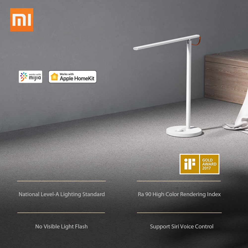 Xiaomi Mijia LED Desk Lamp 1S ,Foldable Ra90 Table Lamp with 4 Lighting  Modes for HomeKit Mi Home APP Siri Voice Control