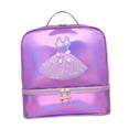 thumbnail image 3 of Mochila de baile de ballet, bolsa de gimnasio informal con compartimento para zapatos para viajes y gimnasia Púrpura, 3 of 8