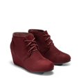 thumbnail image 4 of Botines DREAM PAIRS TOMSON Burdeos con Cuña y Cordones Talla 6, 4 of 8