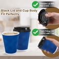 thumbnail image 6 of BYSNOW 12oz Disposable Coffee Cups with Lids, To Go Coffee Cups, Hot Paper Cups, 100 Count, 6 of 10