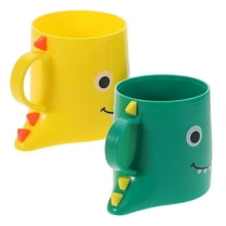 LOLIPPYY Set of Dinosaur Rinsing Cups in Multiple Colors, PP Material for Bathroom and Home Use