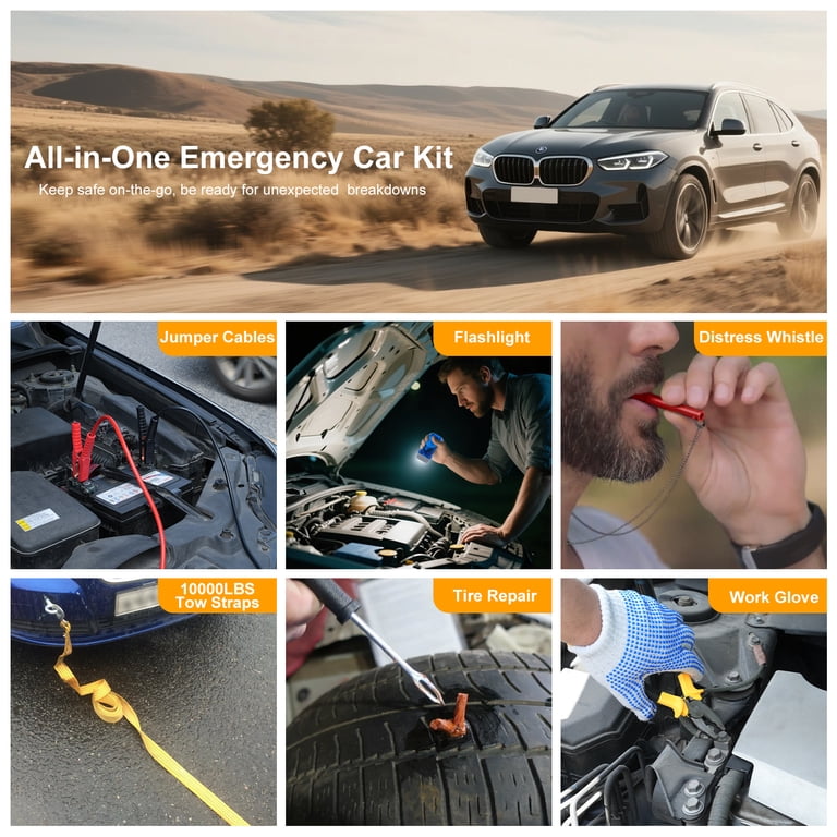 Nexpow Car Emergency Kit, 120-Piece photo 7