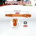 thumbnail image 2 of Uxcell Aluminum Dart Shafts , 2BA Thread Dart Stems Replacement Accessories with Rubber Rings for Steel Tip Orange 35mm, 2 of 5