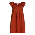 thumbnail image 4 of Time and Tru Women's and Women's Plus Mini Dress with Flutter Sleeves, Sizes XS-4X, 4 of 4