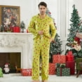 thumbnail image 3 of EK4YDNDS Mens Pajama Set, Soft Flannel PJS for Men Comfy Warm Printed Sleepwear（CHRISTMAS-GREEN, M）, 3 of 6