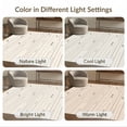 thumbnail image 7 of ODIKA 4'x6' Beige Taupe Modern Geometric Striped Washable Area Rug Contemporary Block Design with Minimalist for Dorm Room, Small Living Stain Resistant Low Profile, Easy Care, 7 of 7