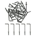 thumbnail image 1 of Ganchos en forma de L Uxcell, paquete de 40, ganchos de tornillo de ángulo recto de 2 pulgadas para colgar, bronce negro, 1 of 7