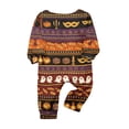 thumbnail image 3 of Matching Family Halloween Sleepwear Set Graphic Ghost and Pumpkin Print Long Sleeve Top and Pants Holiday Loungewear, 3 of 4