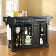 thumbnail image 6 of Pemberly Row Traditional Wood/Granite Top Kitchen Island in Black, 6 of 7
