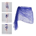 thumbnail image 3 of Pañuelo para la cadera para danza del vientre, disfraces con lentejuelas brillantes para trajes indios de bailarina del vientre azul, 3 of 9
