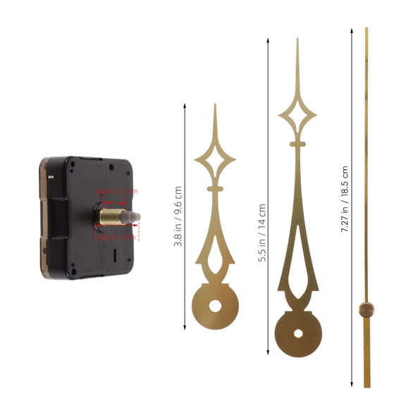 LOLIPPYY Silent Clock Motor and Hands Kit, Battery Powered Clock Movement Set for Crafting and Repair Projects