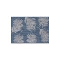 thumbnail image 2 of World Rug Gallery Contemporary Palm Leaves Textured Flat Weave Indoor/Outdoor Door Mat - BLUE 2'x3', 2 of 8