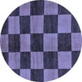thumbnail image 1 of Ahgly Company Machine Washable Indoor Round Oriental Blue Modern Area Rugs, 3' Round, 1 of 4