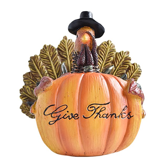 Estatua Cosecha Dibujos Animados Figura Mesa Calabaza Acción Gracias para Oficina en Casa