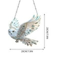 thumbnail image 3 of Eoozwa 7.87" Acrylic Owl Light Catcher Pendant, Colorful Suncatcher Hanging Ornament for Home Window Garden Courtyard Balcony Indoor Outdoor Romantic Decoration, 3 of 6