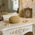 thumbnail image 4 of Velvet Storage Box SeaShell Velvet Jewelry Box Earthy Yellow Jewelry Storage and Display Organizer for Earrings Rings Necklaces(1Pcs) Rkxzt, 4 of 9
