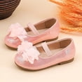 thumbnail image 2 of Linfrsh Dress Shoes Mary Jane Dress Shoes Princess Wedding Party Flower Girl School Low Heel Flats Little/Big Kids(Pink,Size8), 2 of 6
