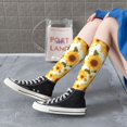 thumbnail image 5 of Naloa Yellow Polka Dot Sunflower Thigh High Socks Extra Long Stretchy Sock Women Over Knee High Opaque Stocking Daily Wear, 5 of 6