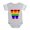 Heather Gray, variant on CafePress - Rainbow Letter W - Cute Infant Baby Football Bodysuit