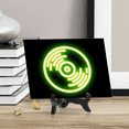 thumbnail image 3 of Vinyl Record Neon Graphic Style Table Sign with Acrylic Stand (6x8“) | Live Streamer Gaming Themed Decoration, 3 of 8