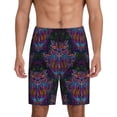 thumbnail image 3 of Lsque Paisley And Owls Mens Sleep Pajama Shorts,Short Pajama Pants, Cotton Ultra-Soft Knit-Small, 3 of 9