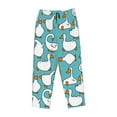 thumbnail image 4 of Xecao Cartoon Funny Goose Women's Straight Lounge Pajama Pants: The Epitome of Relaxed Sleepwear, 4 of 9