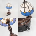 thumbnail image 6 of Kiven Cordless Table Lamp, Dimmable Bedside Lamps for Nightstand with Glass Lampshade, Tiffany-Style Rechargeable Desk Lamp for Reading Home Decor Bedside,1-Light, 6 of 7