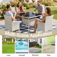thumbnail image 7 of Muphyers 5 Piece Patio Dining Sets for 4 Comfortable Ergonomic Seats Durable Rattan Glass Top Patio Table and Chair Set Removable Cushions Conversation Sets for Home Patio Garden Kitchen,Black, 7 of 7